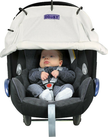 Dooky White Stroller Sunshade Fabric Sunshade Creme