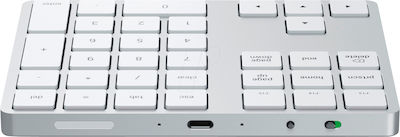 Satechi Aluminum Extended Fără fir Bluetooth Tastatură numerică Argint