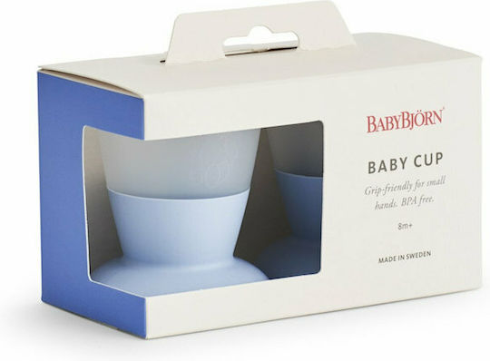 BabyBjorn Бебешки и детски чаши Baby Cup от пластмаса Син 2бр 100мл за 8m+m+