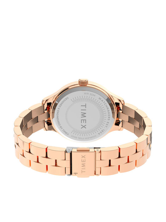 Timex Peyton Ceas Dama 36mm Baterie Cu Brățară Din Oțel Inoxidabil Rose Gold