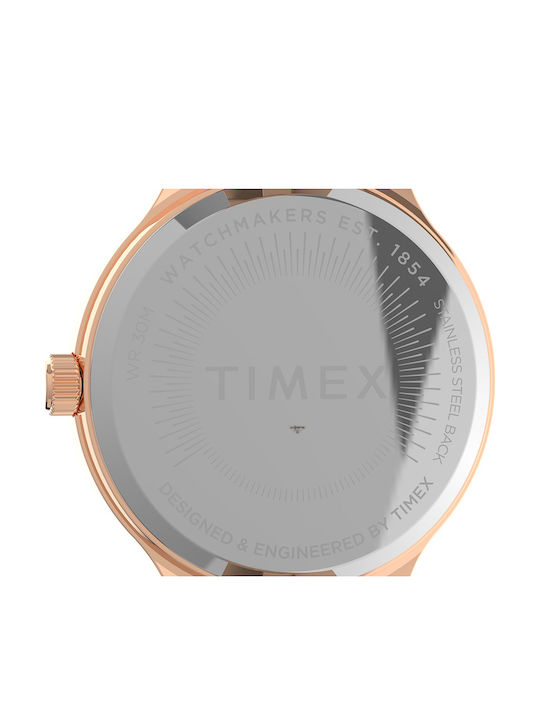 Timex Peyton Ceas Dama 36mm Baterie Cu Brățară Din Oțel Inoxidabil Rose Gold