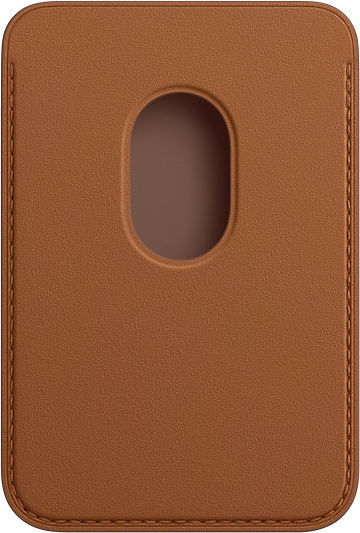 Apple MagSafe Card Case Leather Wallet With Magsafe Saddle Brown