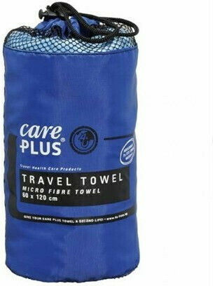 CarePlus Travel Microfiber Towel Face in Case Blue 120x60cm