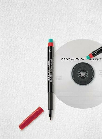 Faber-Castell Multimark 1523 Μαρκαδόροι για CD/DVD Κόκκινοι 0.4mm Σετ 10τμχ