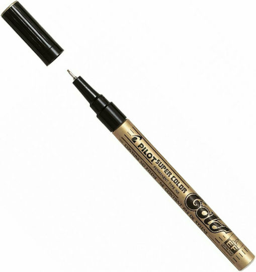 Pilot Super Color Extra Fine Ανεξίτηλος Μαρκαδόρος Χρυσός (Gold) 1mm