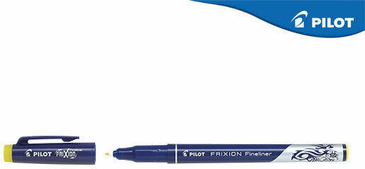Pilot Frixion Fineliner Μαρκαδόρος Σχεδίου Κίτρινος 0.45mm