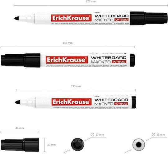 ErichKrause W-500 Whiteboard Marker 2.5mm Black