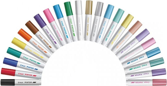 Pilot Pintor Medium Μαρκαδόρος Σχεδίου Μεταλλικό Μωβ 1.4mm