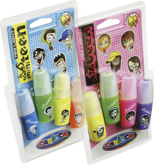 Carioca Mini Markere de Subliniere 5mm Colours 4buc