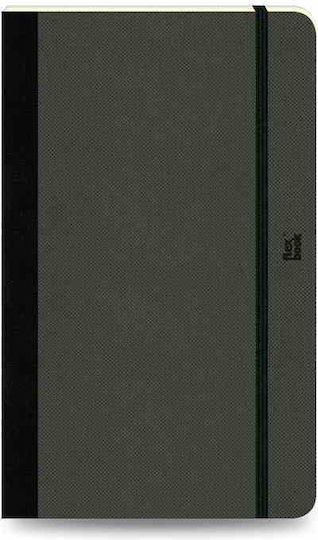 The Writing Fields Adventure Σημειωματάριο A5 96 Φύλλων Ριγέ με Λάστιχο Μαύρο