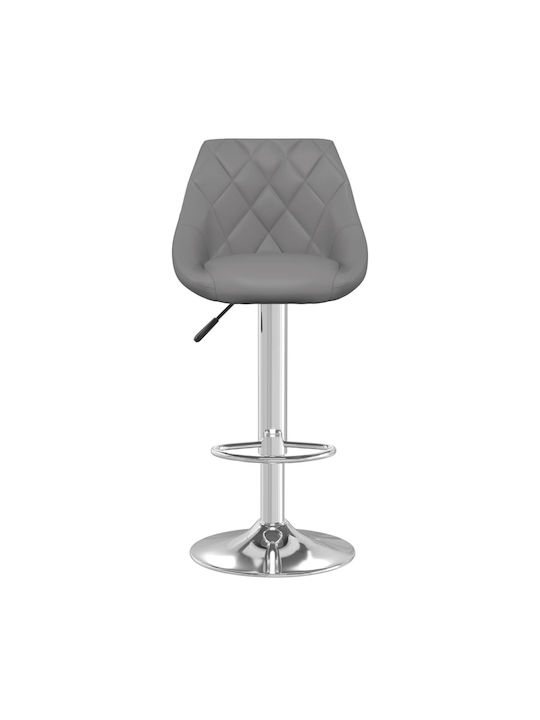 Stool Bar with Back & Adjustable Height Gray 2pcs 44x46x82-103cm