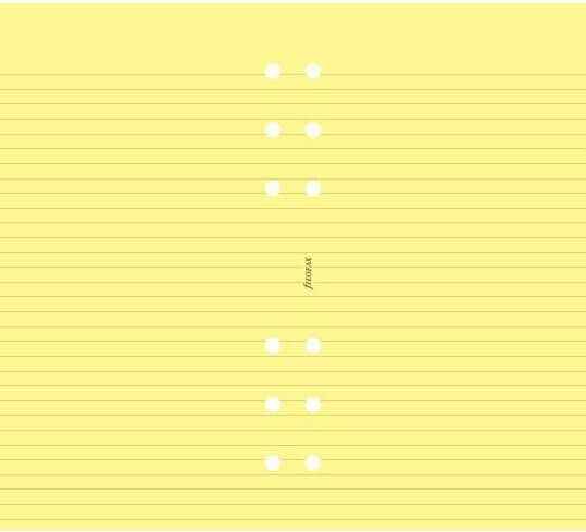 Filofax 20 Refill Pads A6 Ruled Yellow