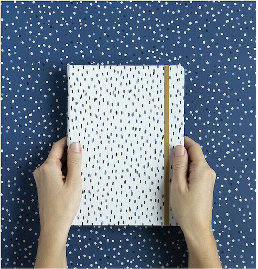 Filofax Carnet A5 Cu dungi cu Elastic Albastru