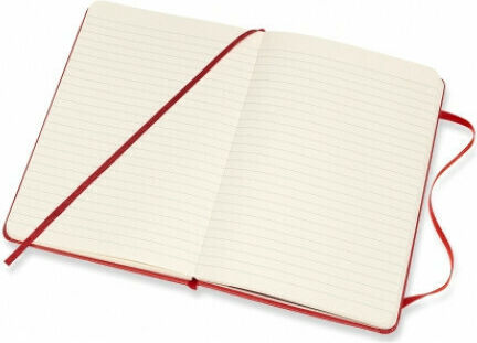Moleskine Classic Collection Тетрадка 192 Листа На райета с Ластик Червен