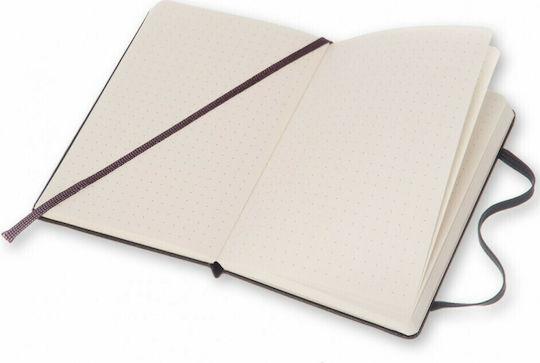 Moleskine Notebook A6 192 Sheets with Dots with Rubber Band Black