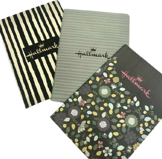 Hallmark Stripes Сет 3 Тетрадки 80 Листа A5 На райета Многоцветен