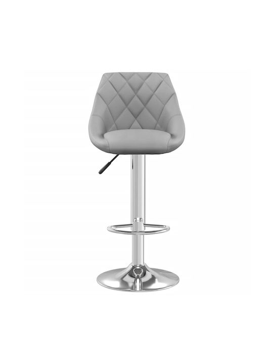 Stool Bar with Back & Adjustable Height Light grey 46x44x82-103cm