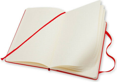 Moleskine Classic Ruled Тетрадка 192 Листа A6 На райета с Ластик Червен