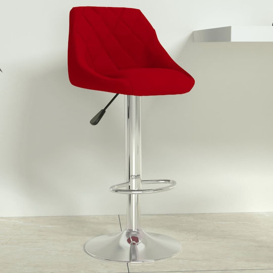 Scaune Bar cu Spătar & Înălțime Reglabilă Burgundia 46x44x82-103buc