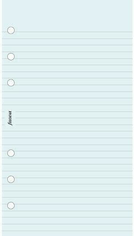 Filofax Ανταλλακτικές Κόλλες A6 20 Φύλλων Ριγέ Μπλε
