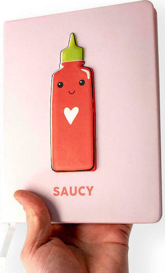 Blue Sky Studios Sauce Bottle Тетрадка A5 На райета Розов