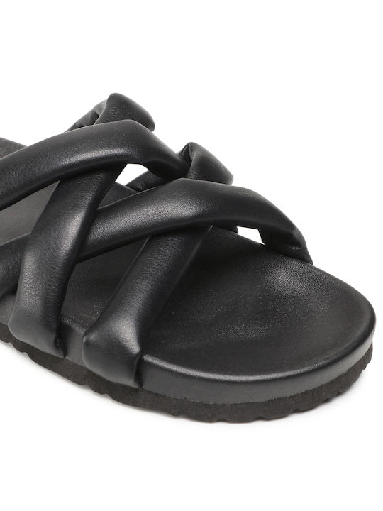 Women's Flat Sandals in Black Color