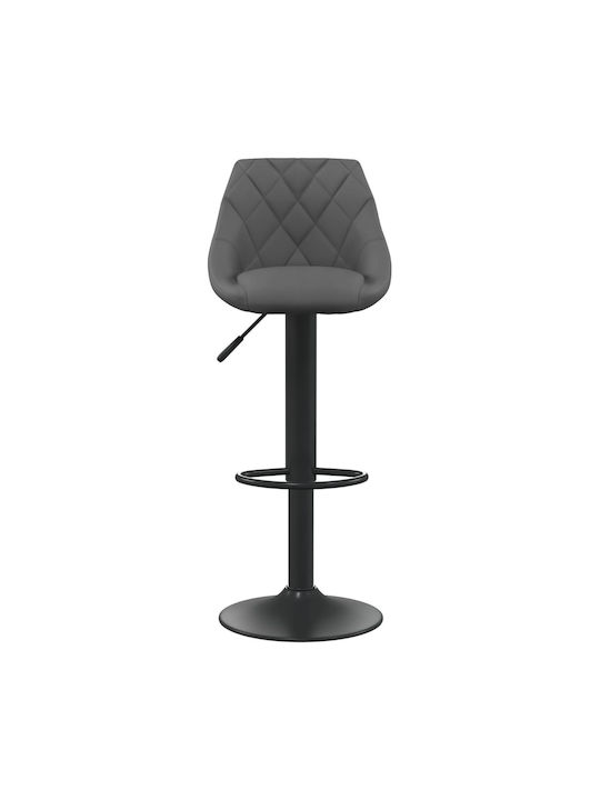 Stool Bar with Back & Adjustable Height Dark Grey 46x44x82-103cm