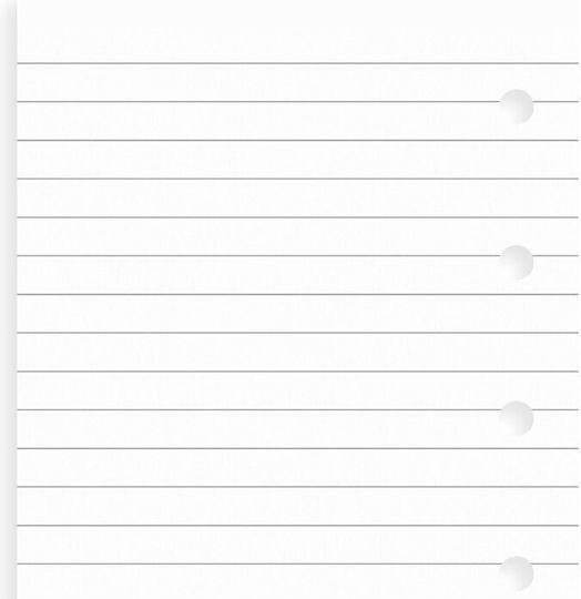 Filofax 20 Refill Pads A6 Ruled White