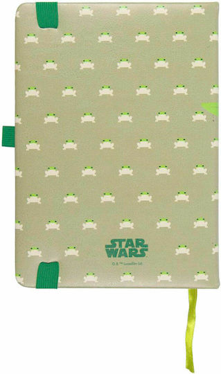 Cerda Cesda Mandalorian Carnet A5 cu Pagini Albe , Elastic și Suport pentru Stilou Verde