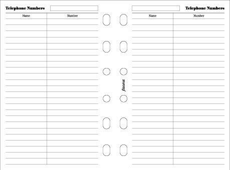 Filofax 20 Rezerve A6 Cu dungi Alb