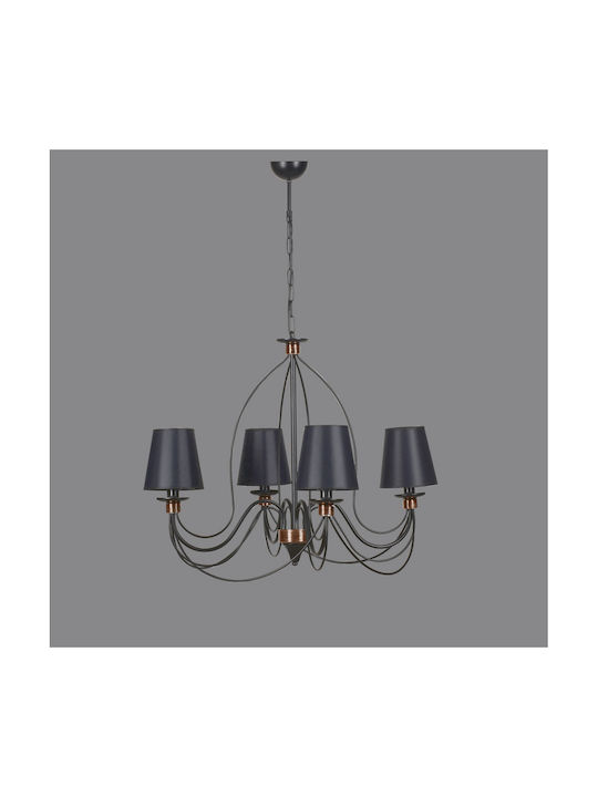 Opviq Berfin Chandelier Lampshade 4xE14 Black 55cm