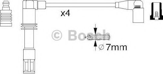 Bosch Μπουζοκαλώδια Κινητήρα Αυτοκινήτου για Volkswagen Bora