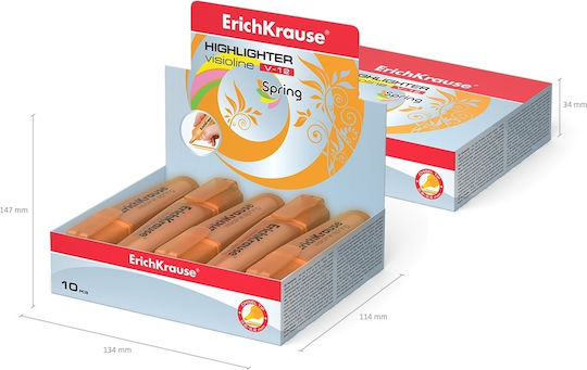 ErichKrause Visioline V-12 Μαρκαδόρος Υπογράμμισης Πορτοκαλί
