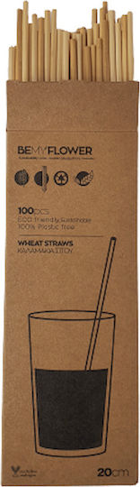 BeMyFlower Straws Beige 100pcs