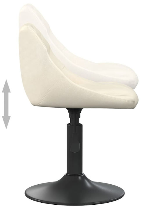 Swivel Visitor Chair Κρεμ 46x44x62cm