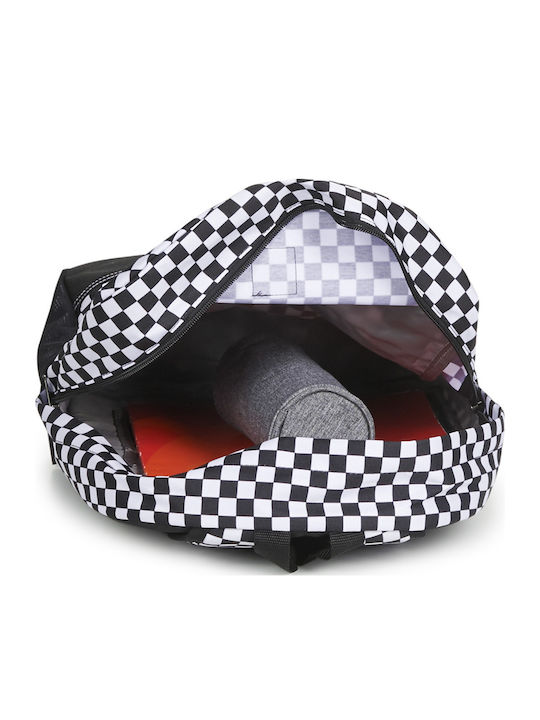 Vans Skool Black White Checkerboard Σχολική Τσάντα Πλάτης Γυμνασίου - Λυκείου Μαύρη 22lt