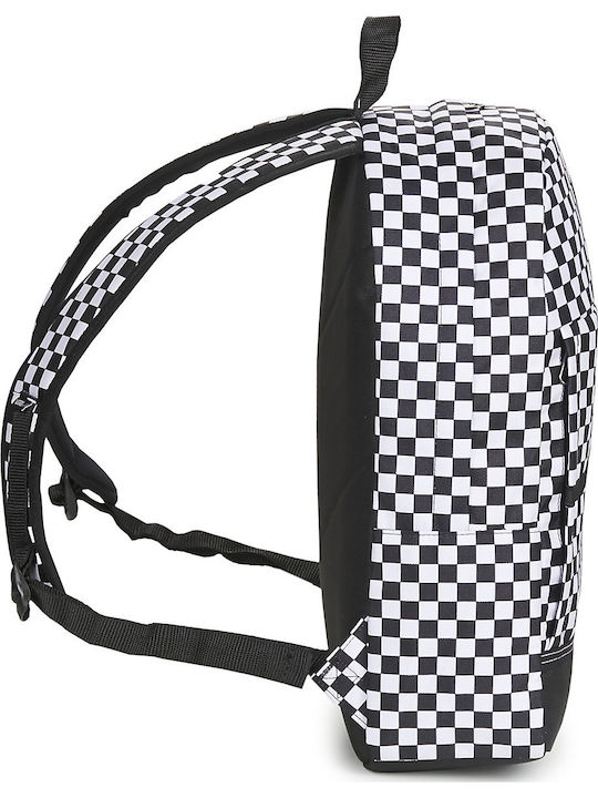 Vans Skool Black White Checkerboard Σχολική Τσάντα Πλάτης Γυμνασίου - Λυκείου Μαύρη 22lt