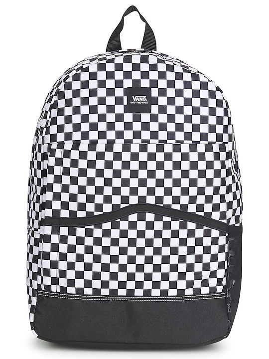 Vans Skool Black White Checkerboard Σχολική Τσάντα Πλάτης Γυμνασίου - Λυκείου Μαύρη 22lt