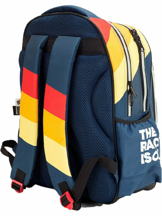 Gim Cars Race School Backpack Elementary With Water Bottle Holder Multicolour 27 Litre 35 x 20 x 46cm