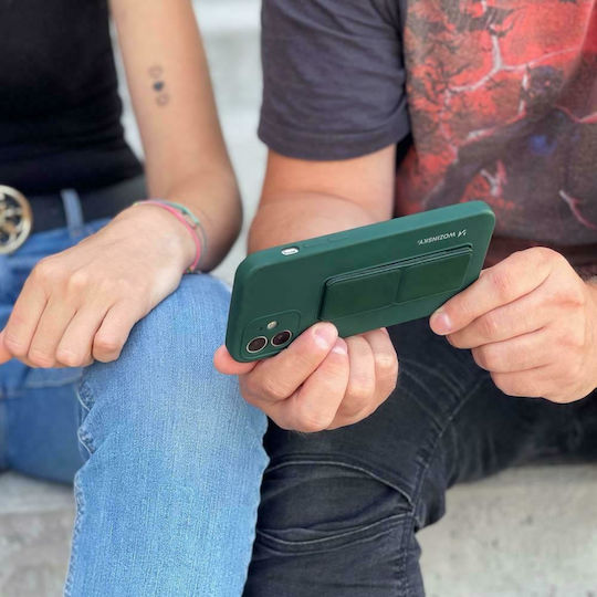 Wozinsky Kickstand Flexible Umschlag Rückseite Silikon Dark Green (iPhone 11 Pro)