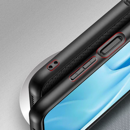 Dux Ducis Fino Задна корица Силикон / Текстил Черен (Xiaomi Mi 11 Lite / 11 Lite 5G / 11 Lite 5G NE)