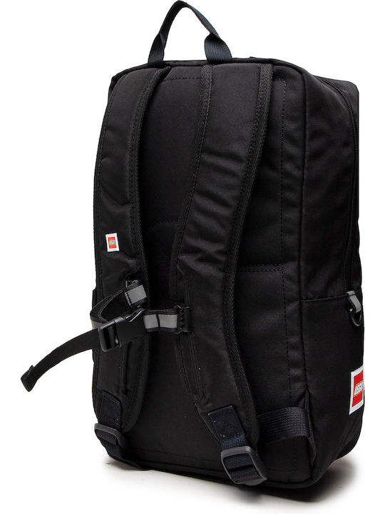 LEGO Brick 1x2 School Bag Backpack Elementary, Elementary Black with Water Bottle Holder 18Liters