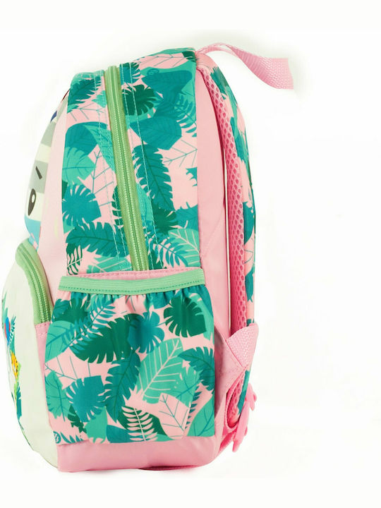 Fisher Price Zebra Born to be Wild School Bag Backpack Kindergarten Green with Water Bottle Holder 12Liters