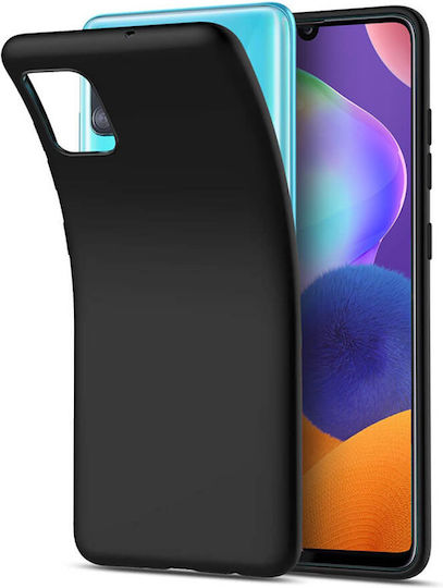 Matt Back Cover Σιλικόνης 1.2mm Μαύρο (Galaxy A31)