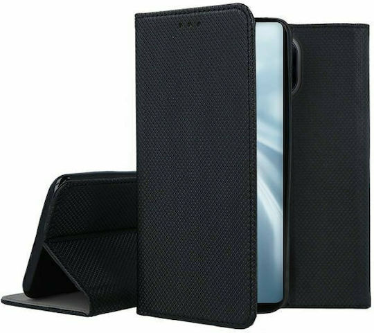 Forcell Smart Книга Изкуствена кожа Черен (Redmi Note 9T)