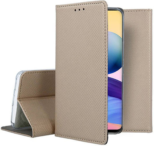 Smart Magnet Book Πλαστικό Χρυσό (Redmi Note 10 5G / Poco M3 Pro)