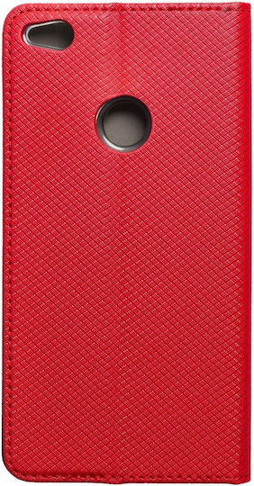 Senso Book Δερματίνης Κόκκινο (Huawei P8 Lite 2017 / P9 Lite 2017 / Honor 8 Lite)