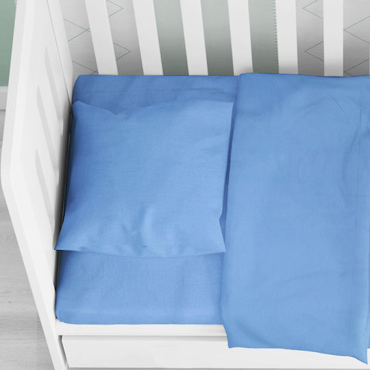 Dimcol Solid Față de pernă pentru bebeluși din 100% bumbac 498 Sky Blue 35x45cm
