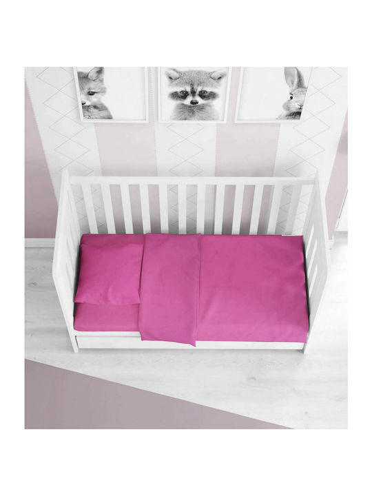 Dimcol Solid Baby Cotton Pillowcase Fuchsia 35x45cm
