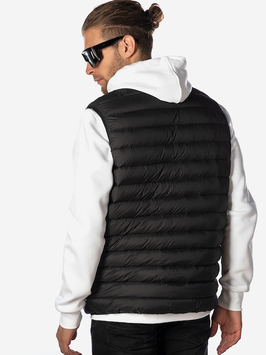 Camaro Men's Sleeveless Puffer Jacket Black